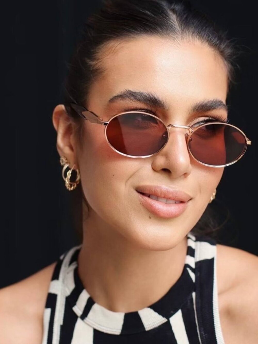 Prada PR65ZS ZVN20I Oval Sunglasses – Pale Gold\Light Purple Brown - Picture 10 of 12